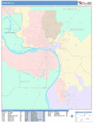 Sioux City Digital Map Color Cast Style